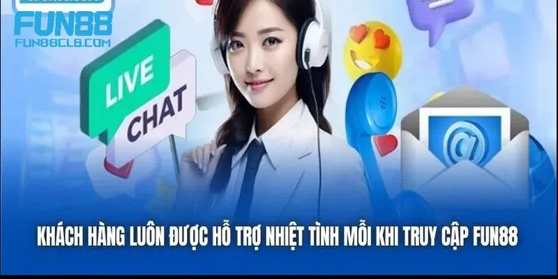 Hình thức liên hệ Fun88 tiện lợi qua chat trực tuyến